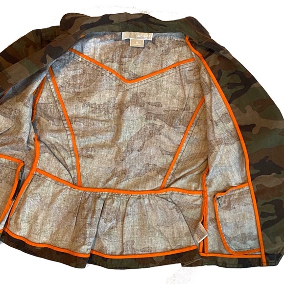 Michael Kors Camouflage Crop Peplum Blazer Jacket - Picture 9 of 12